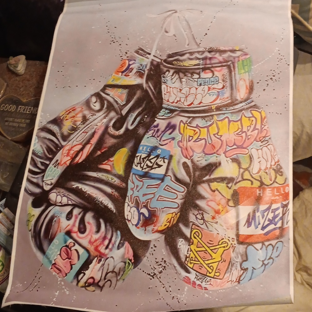 Canvas picture of Graffiti boxing gloves